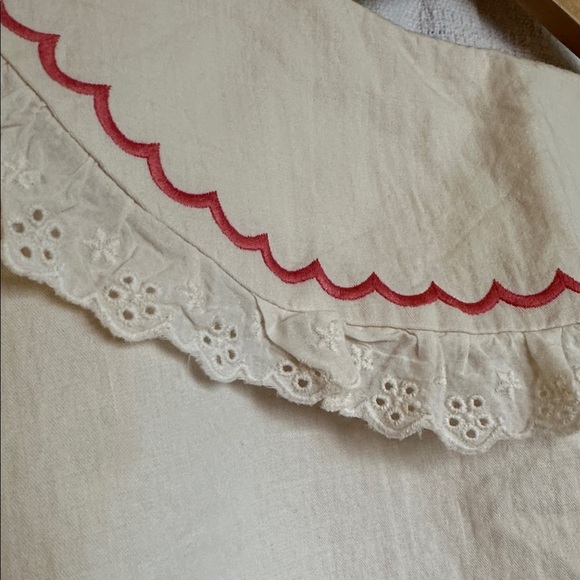 NWOT NITTA Collection Cream Embroidered Lace Top Sz S/M - Picture 7 of 13